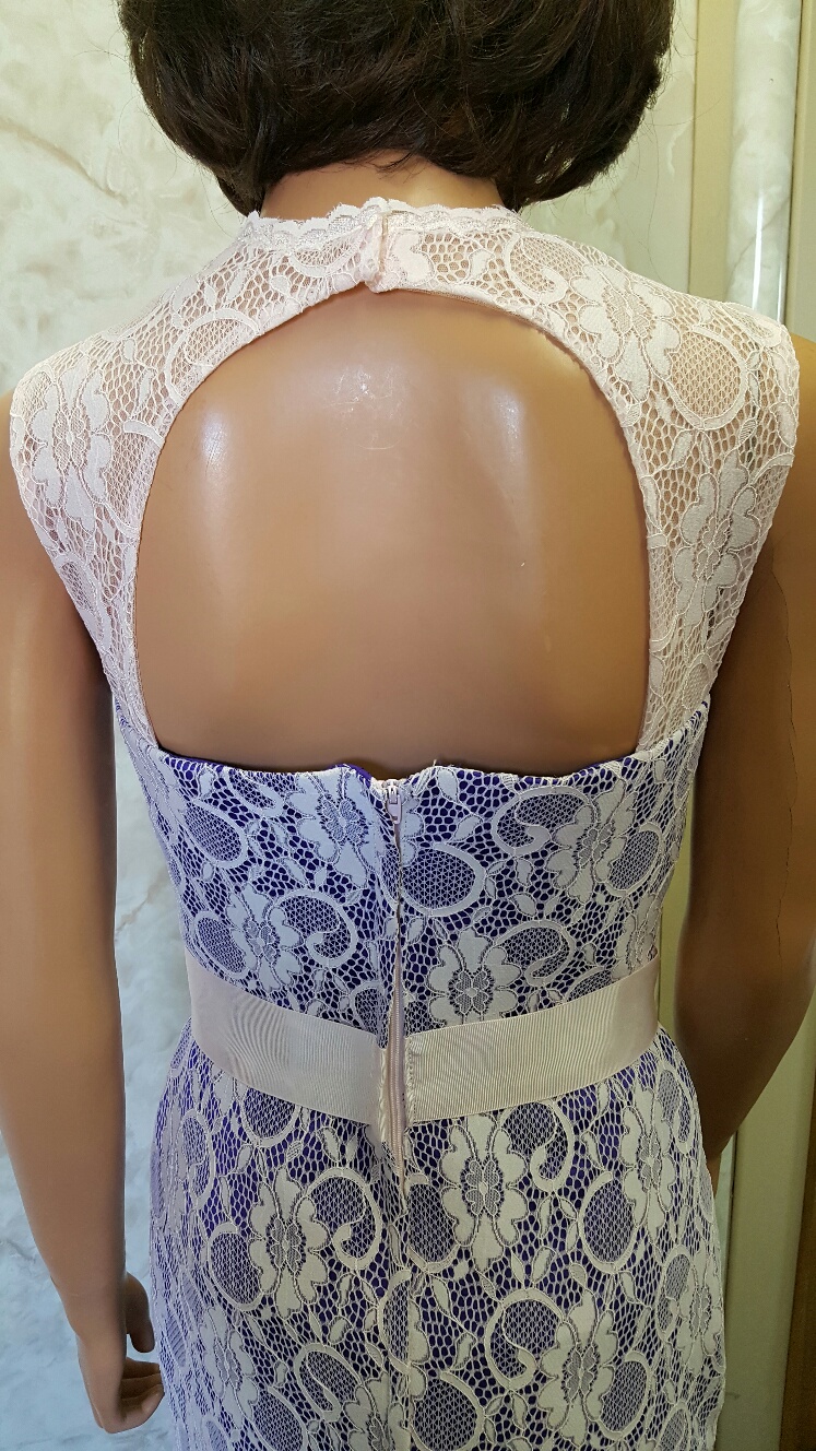 lace bridesmaid dress with open back