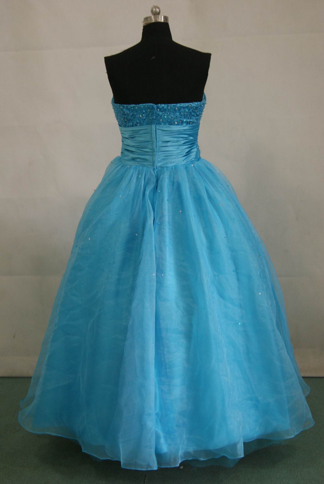 Formal Long Strapless Sweetheart blue dresses