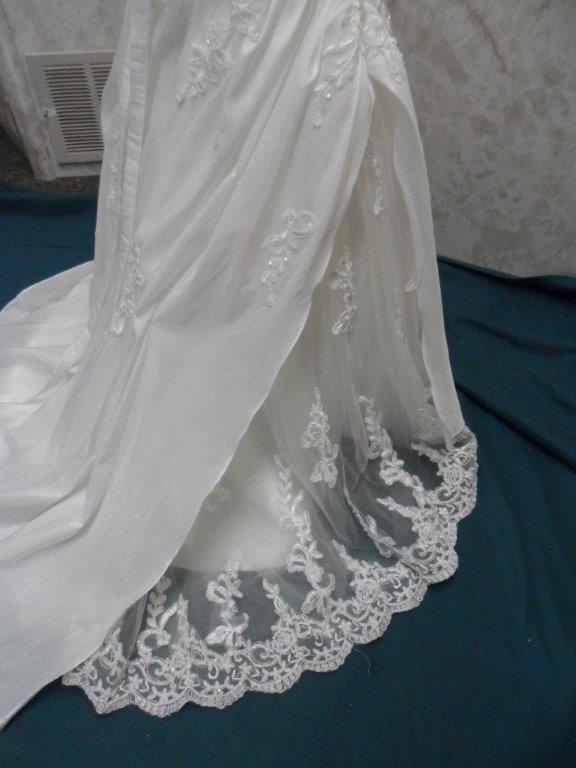 split side mini wedding gown