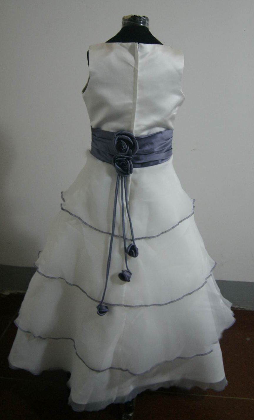 light ivory sleeveless dress with lilac