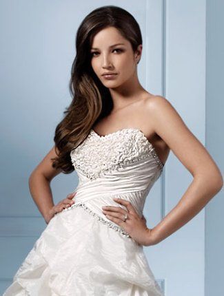 Crisscross Ruched Bodice wedding gown