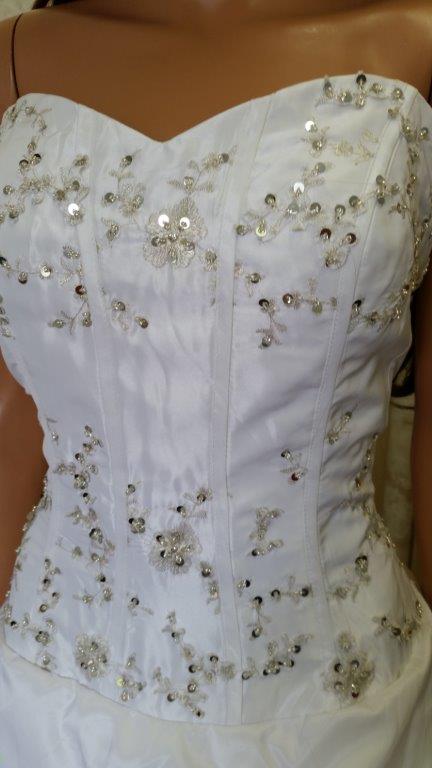 white corset wedding dresses