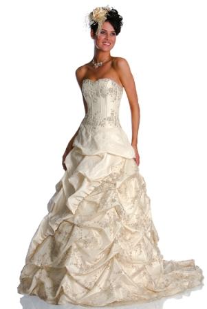 corseted bridal gown