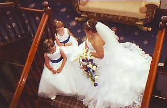 bride and flower girls