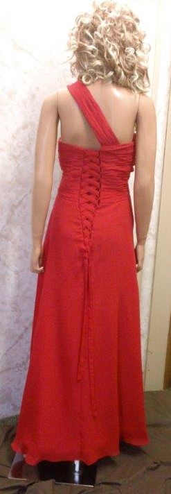 red one strap bridesmaid dresses