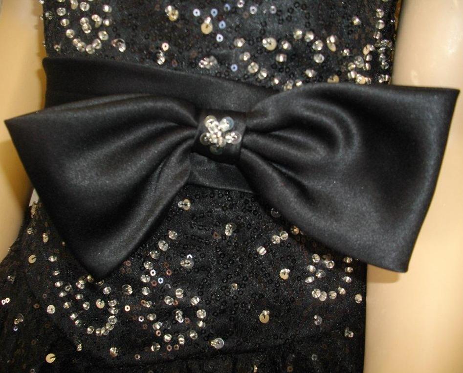 front bow on preteen pageant dress