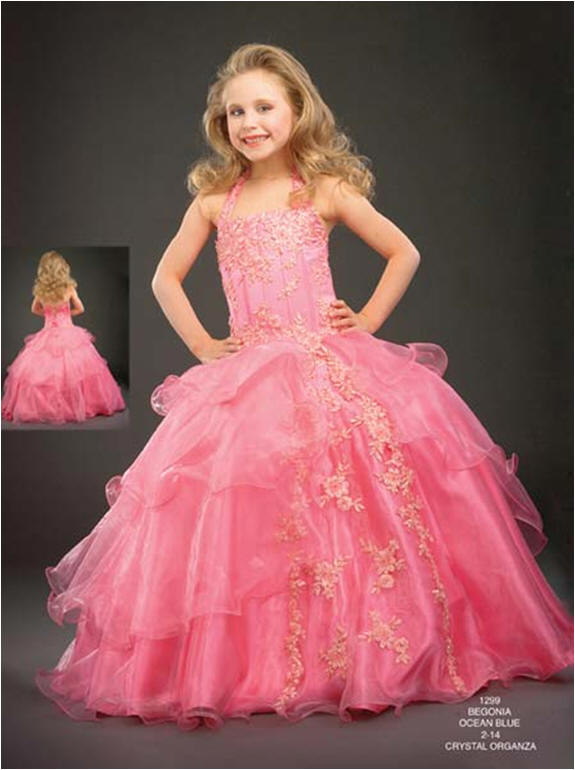 organza pageant ball gown