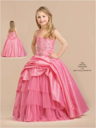 tulle ball gown with full, multi layered skirt