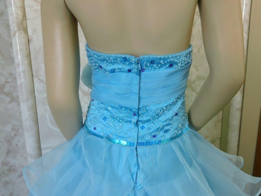 pool blue pageant dress