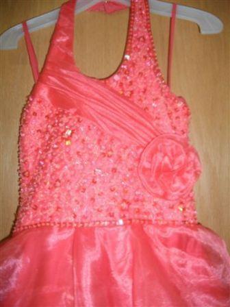 Coral pageant dress