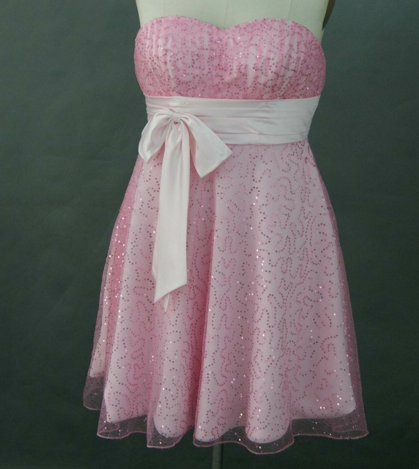 pink short bridesmaid dress