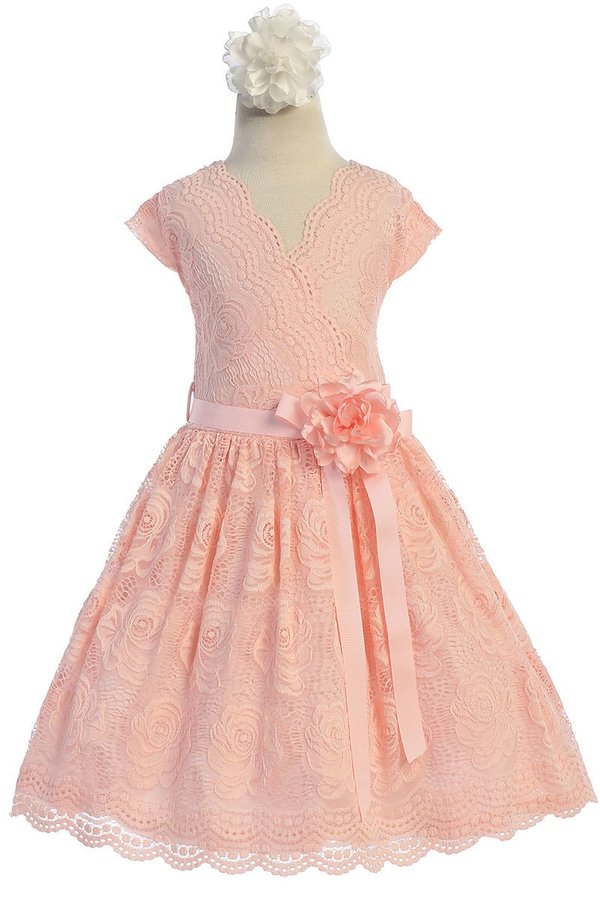 blush girls lace dresses