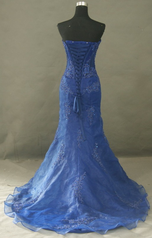 A royal Blue corset dress