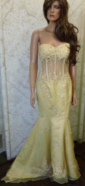 gold see through prom dress sale