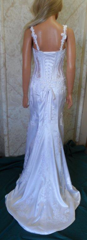white silk mermaid prom dresses with see through bodice