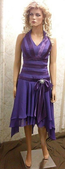 purple handkerchief dress 
