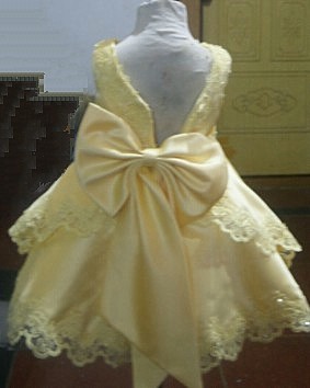 Yellow flower girl dresses