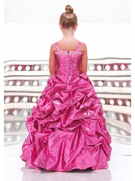 Pink pickup beauty pageant dresses preteens