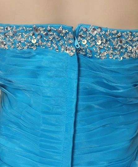turquoise organza pageant dress