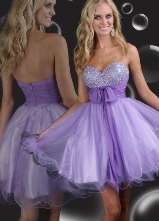 Short purple prom dresses