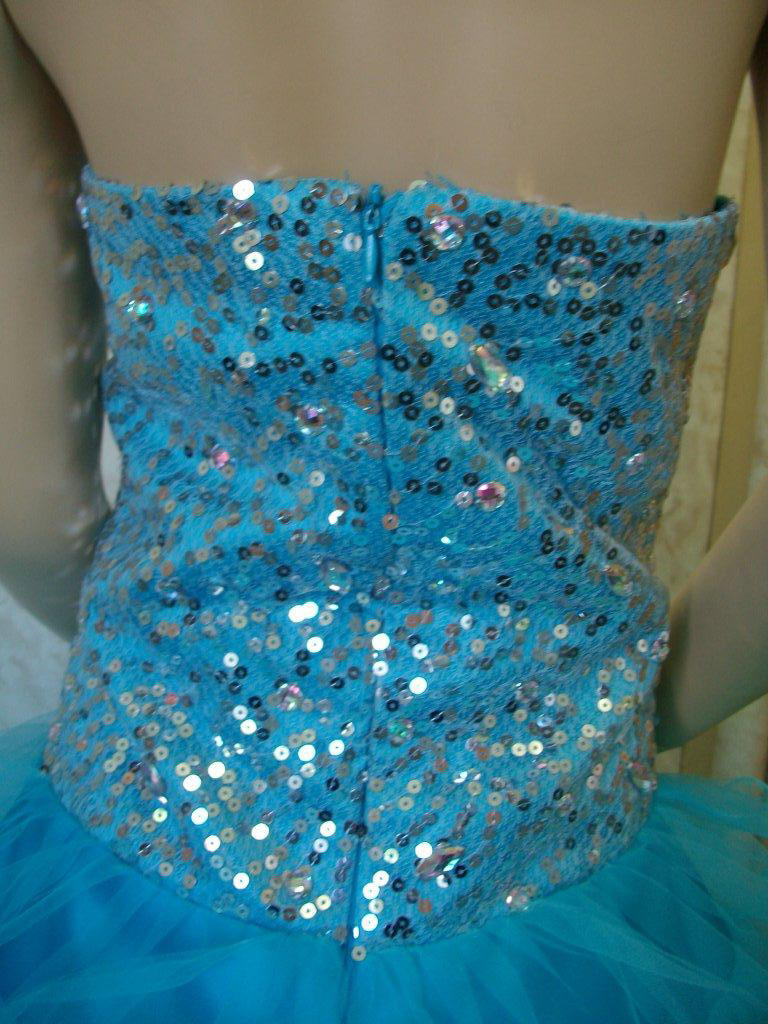 pool blue sequin pageant dress