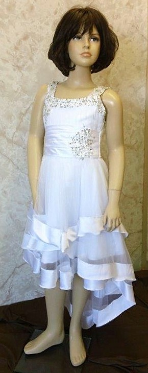 Girls high low pageant dress 