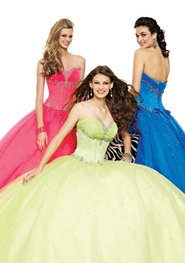 Tulle princess style prom dress