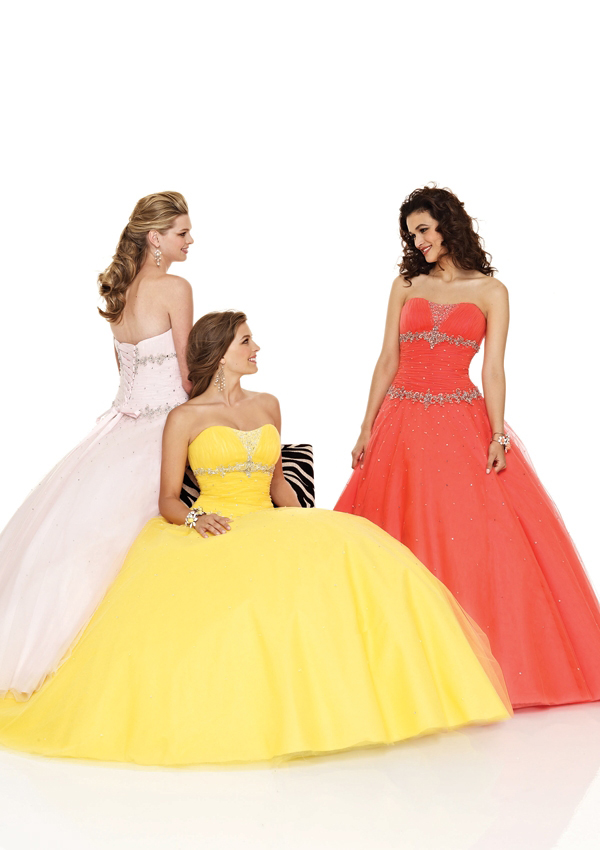 sunshine yellow tulle ball gown