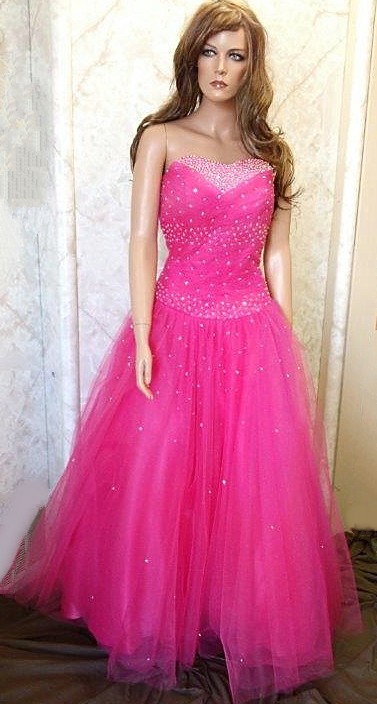 cerise pink prom dresses