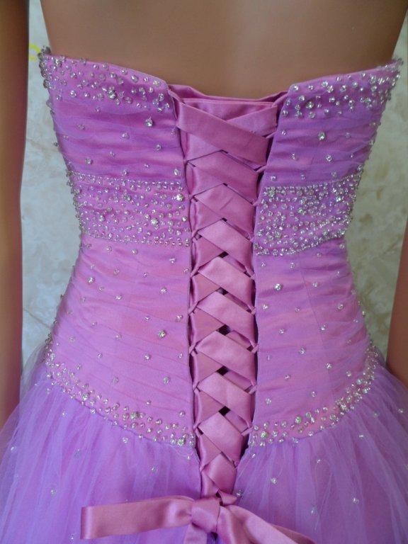 pink lavender prom dress