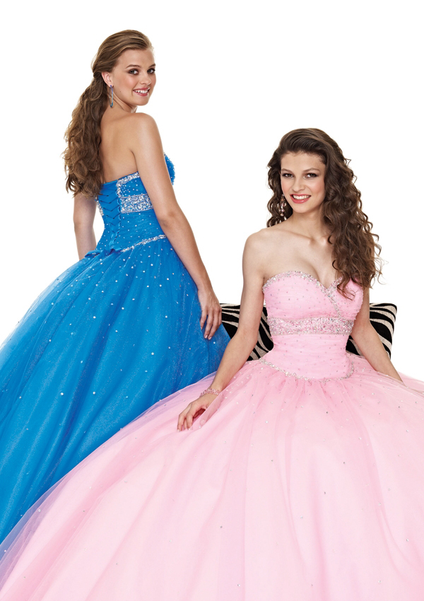 blue Sweetheart formal ball gown