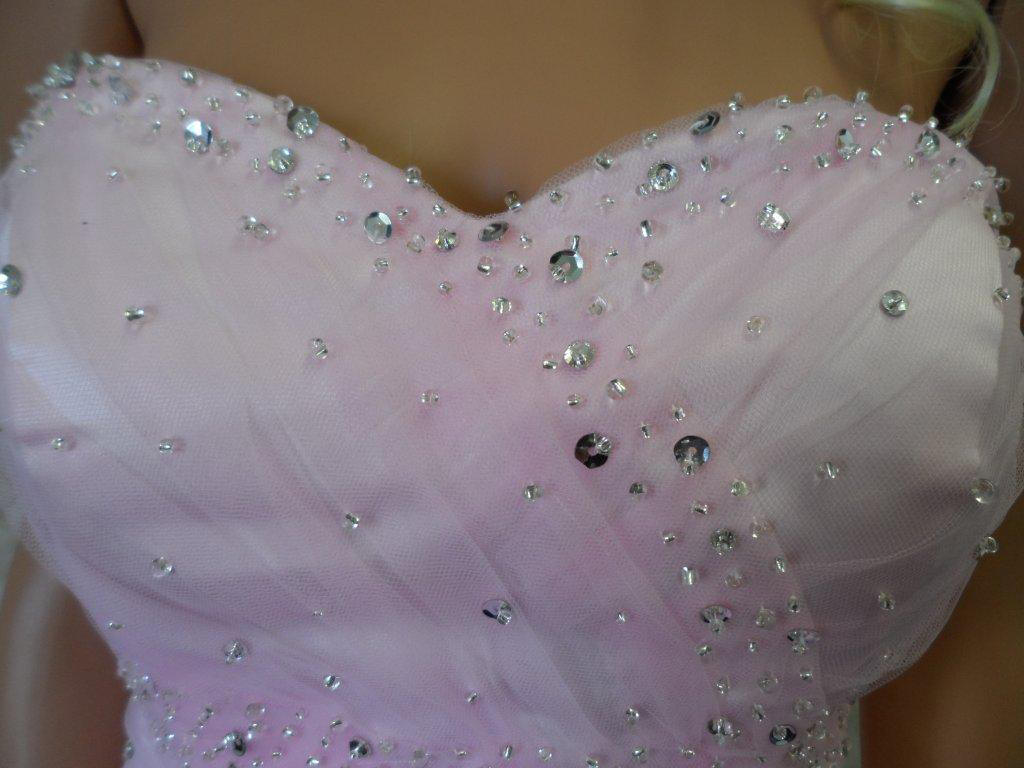 Pink ball gown with sweetheart bodice