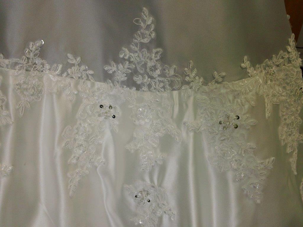 silver wedding dress skirt