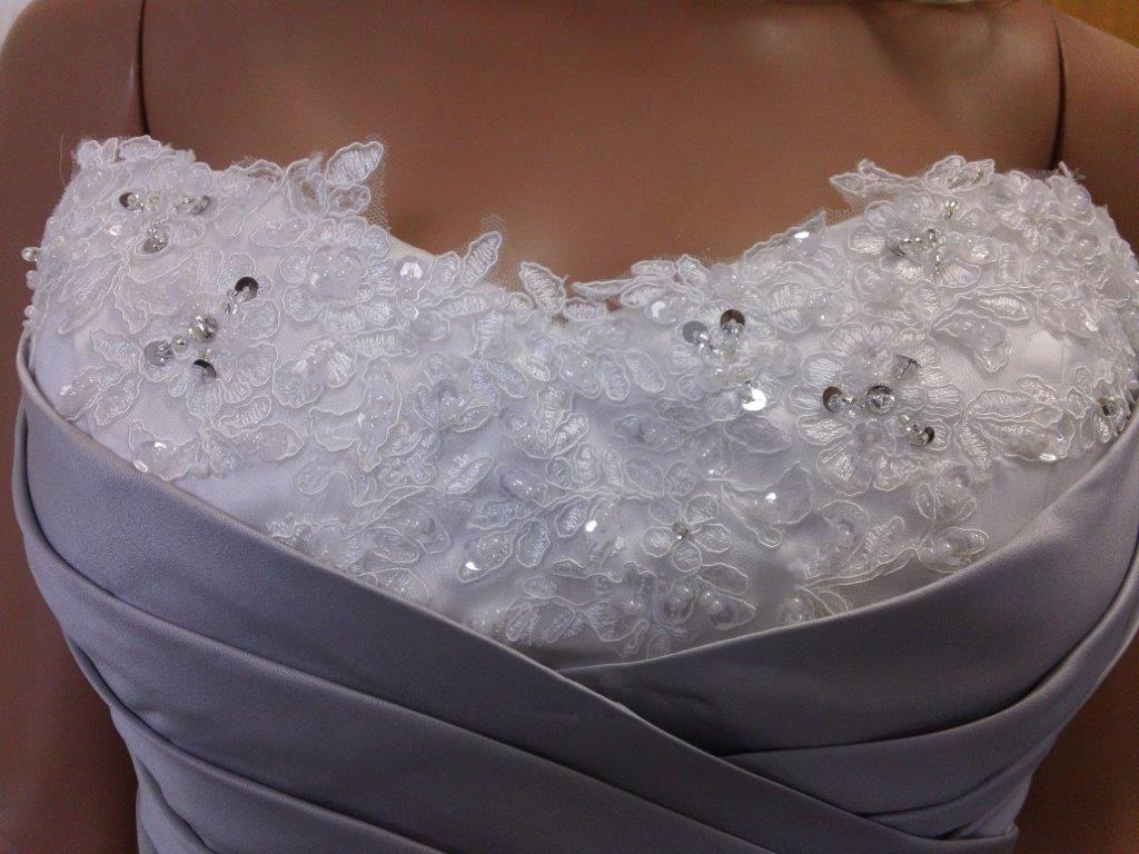 silver wedding dress