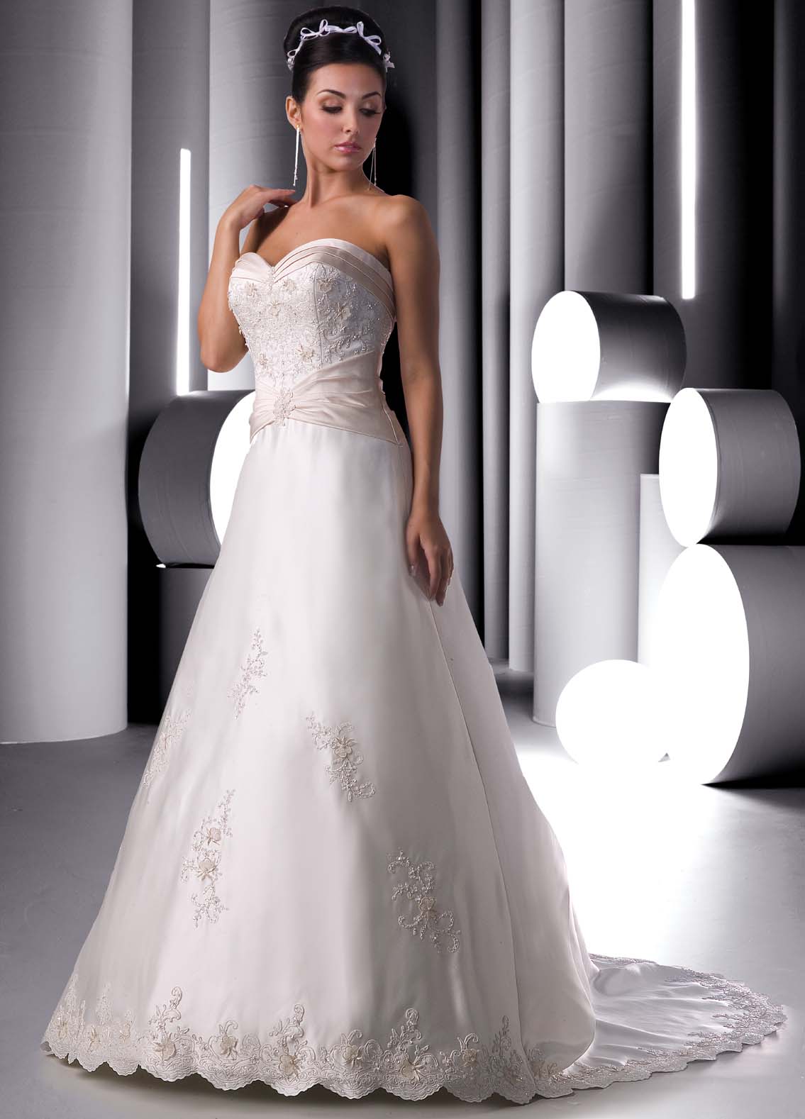 Bridal Gown with scalloped hem