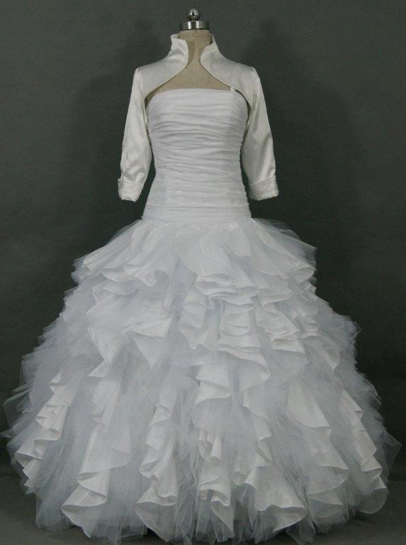 ruffled wedding gown