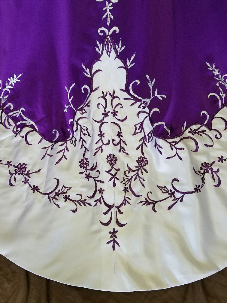 purple wedding dress 