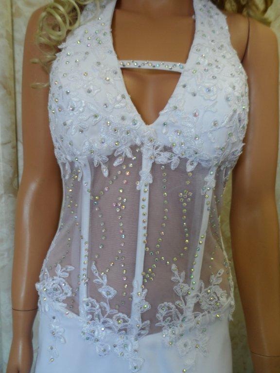 sheer bodice bridal gown