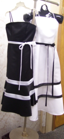 black and white flower girl dresses