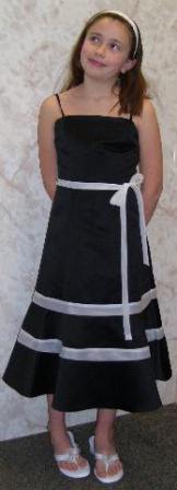 black and white bridesmaid dress