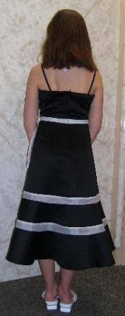 black and white bridesmaid dress with halter top