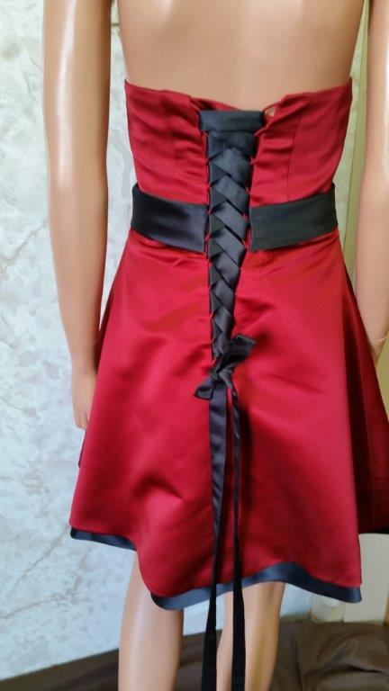 Red and black bridesmaid dresses