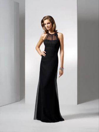 womens black sleek dress