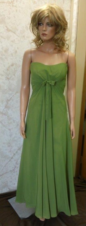 long green chiffon dress