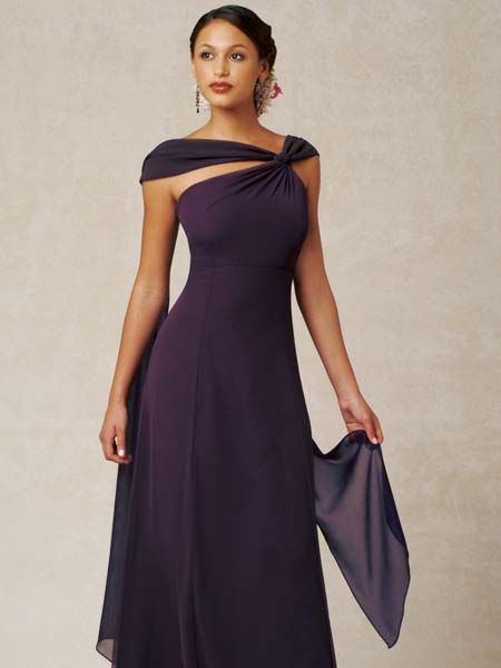 purple asymmetrical skirt dress