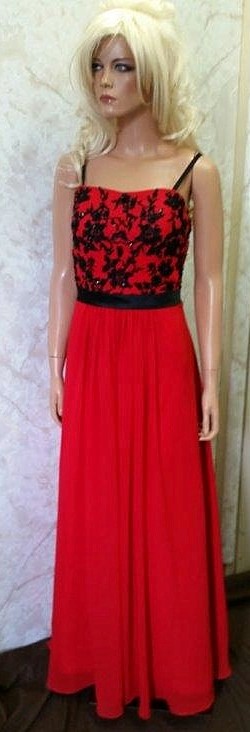 red black bridesmaid dress