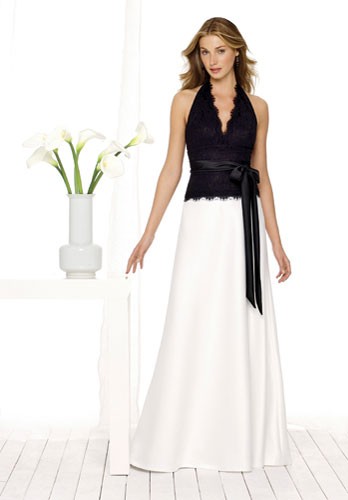black and white bridesmaid dresses