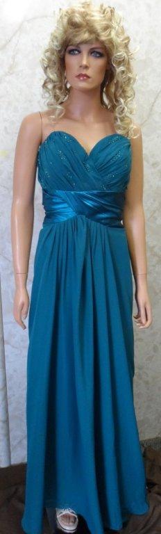 teal blue chiffon bridesmaid dress
