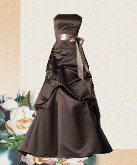 long brown birdesmaid dress