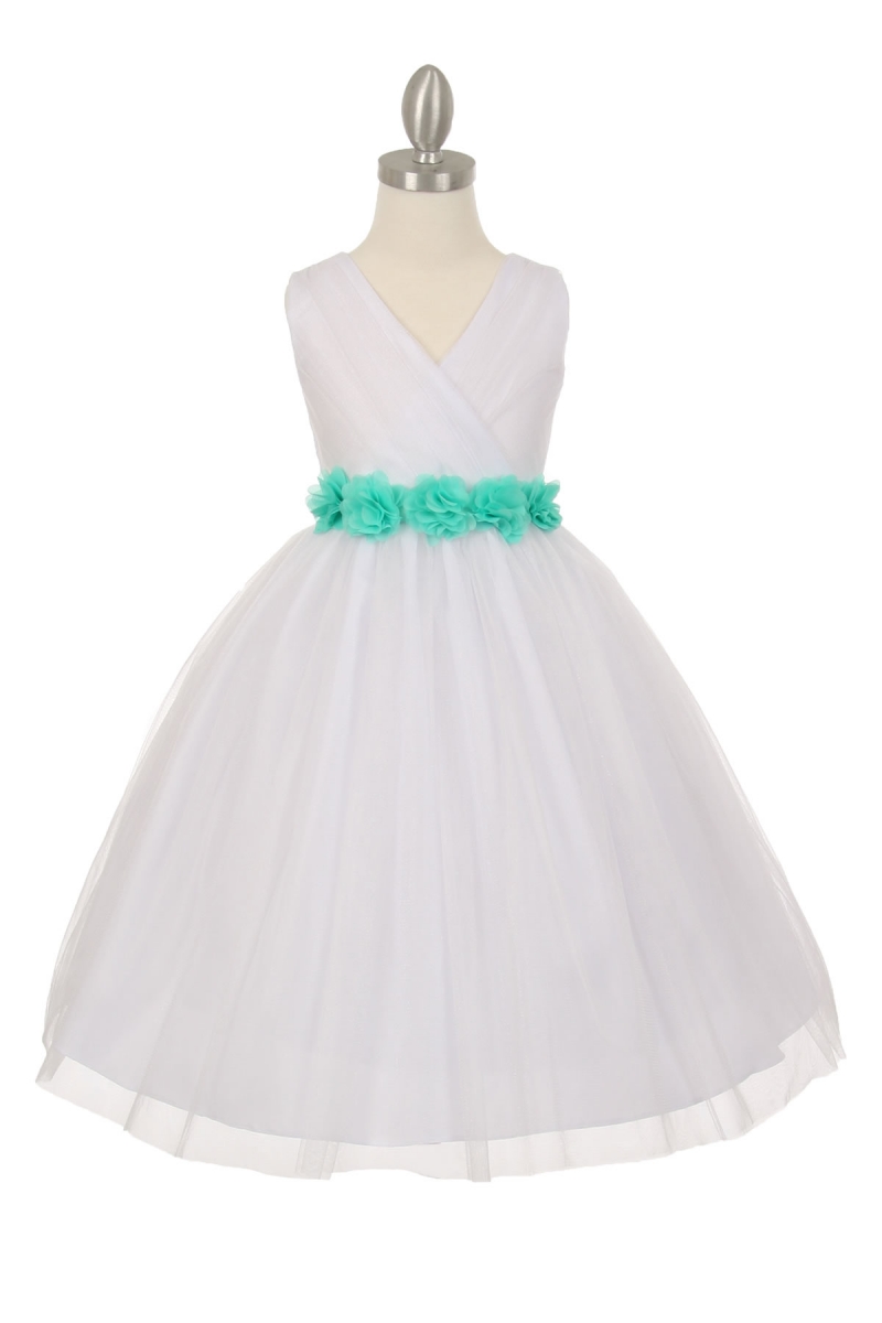 white dress with jade sash